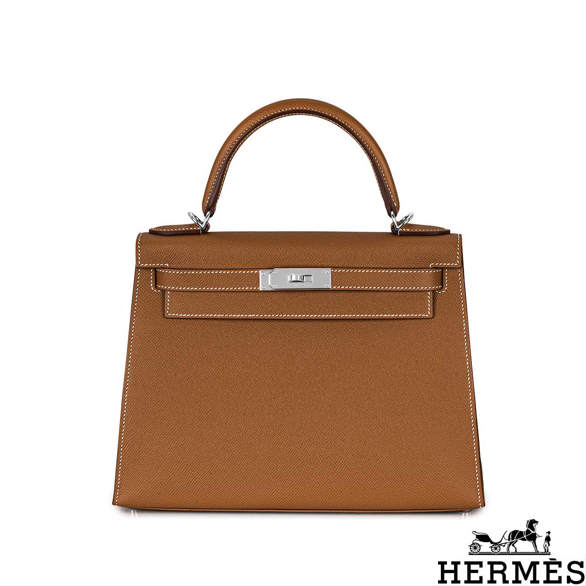 Hermes Kelly 25 Sellier Bag Gold Epsom Leather with Gold Hardware